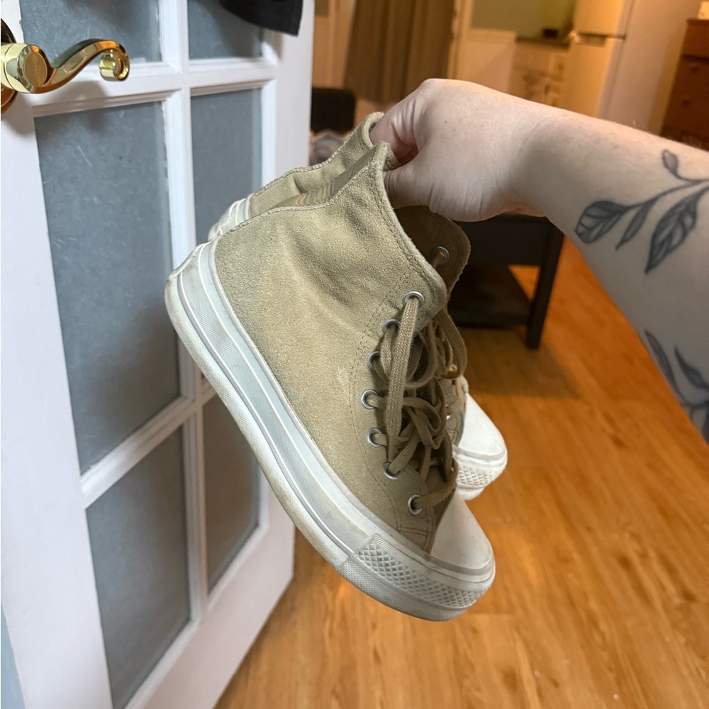 Converse Beige High-Top Sneakers